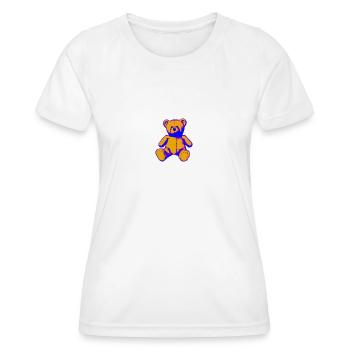 Teddy bear in style - Women's Functional T-Shirt - white - Front - AI Model Female 172 dark (172cm)