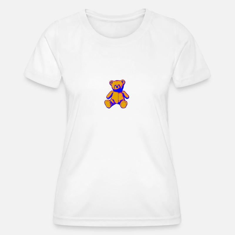 Teddy bear in style - Women's Functional T-Shirt - white