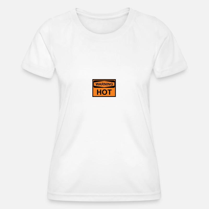 warning hot - Women's Functional T-Shirt - white