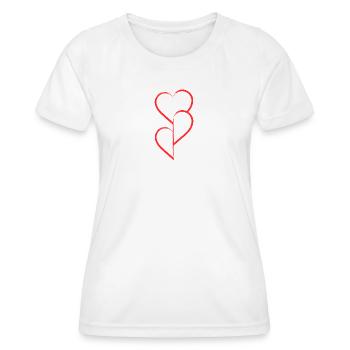 Organspende - Herzen - Frauen Funktions-T-Shirt - Weiß - Vorne - AI Model Female 172 dark (172cm)