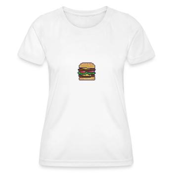 Cheeseburger Pixelart - Frauen Funktions-T-Shirt - Weiß - Vorne - AI Model Female 172 dark (172cm)