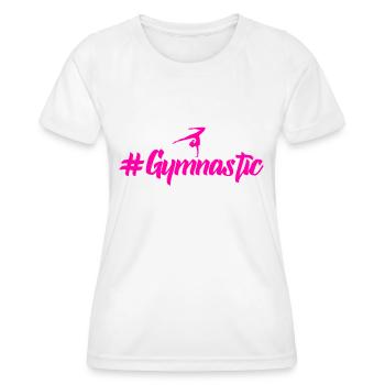 # gymnastic - Women's Functional T-Shirt - white - Front - AI Model Female 172 dark (172cm)