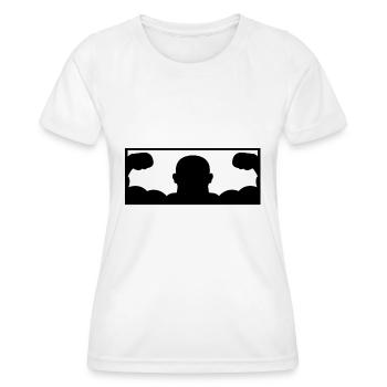 Muskelmann ganz stark - Frauen Funktions-T-Shirt - Weiß - Vorne - AI Model Female 172 dark (172cm)