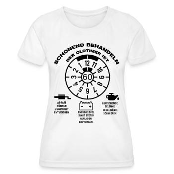 60 Jahre Schild Tempo 60 Geburtstag 60 Jahre Autos - Frauen Funktions-T-Shirt - Weiß - Vorne - AI Model Female 172 dark (172cm)
