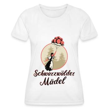 Schwarzwälder Bollenhut Mädel - Frauen Funktions-T-Shirt - Weiß - Vorne - AI Model Female 172 dark (172cm)