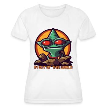 Out of this world: alien toad - Women's Functional T-Shirt - white - Front - AI Model Female 172 dark (172cm)