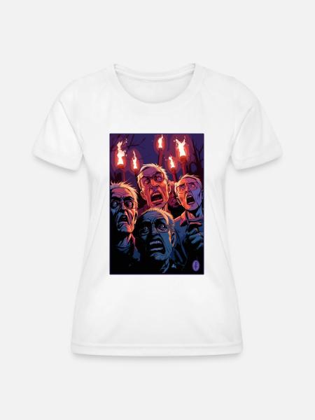 Boomer Mob: Aufruhr mit Fackeln - Frauen Funktions-T-Shirt - Weiß