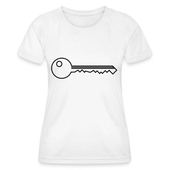 Schlüssel - Frauen Funktions-T-Shirt - Weiß - Vorne - AI Model Female 172 dark (172cm)