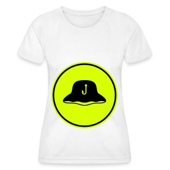 Icône chapeau de pêche Silhouette - T-shirt sport Femme - blanc - Devant - AI Model Female 172 dark (172cm)