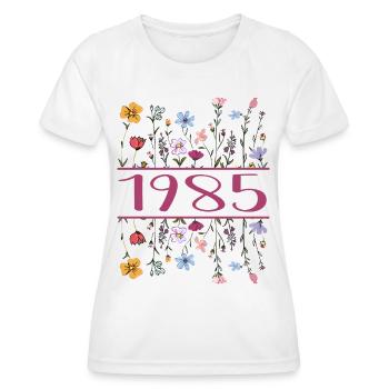 1985 Légendaire Depuis 1985 Anniversaire 1985 Femmes - T-shirt sport Femme - blanc - Devant - AI Model Female 172 dark (172cm)