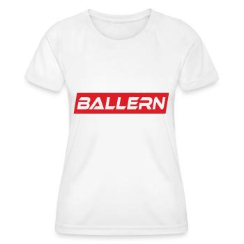 Ballern Techno Rave Club Electro Musik Raver - Frauen Funktions-T-Shirt - Weiß - Vorne - AI Model Female 172 dark (172cm)