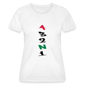 4 Gears Graffiti - Frauen Funktions-T-Shirt - Weiß - Vorne - AI Model Female 172 dark (172cm)