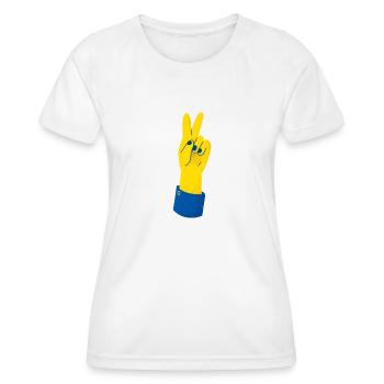 Ukraine, ukrainische Flagge, ukrainische Flagge - Frauen Funktions-T-Shirt - Weiß - Vorne - AI Model Female 172 dark (172cm)