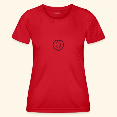 fruits and veggies icons peach 512 - Funktionsshirt til damer