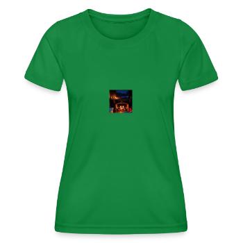 Scène de cheminée confortable - T-shirt sport Femme - vert - Devant - AI Model Female 172 dark (172cm)