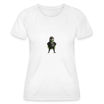Lazy Superhero - Frauen Funktions-T-Shirt - Weiß - Vorne - AI Model Female 172 dark (172cm)