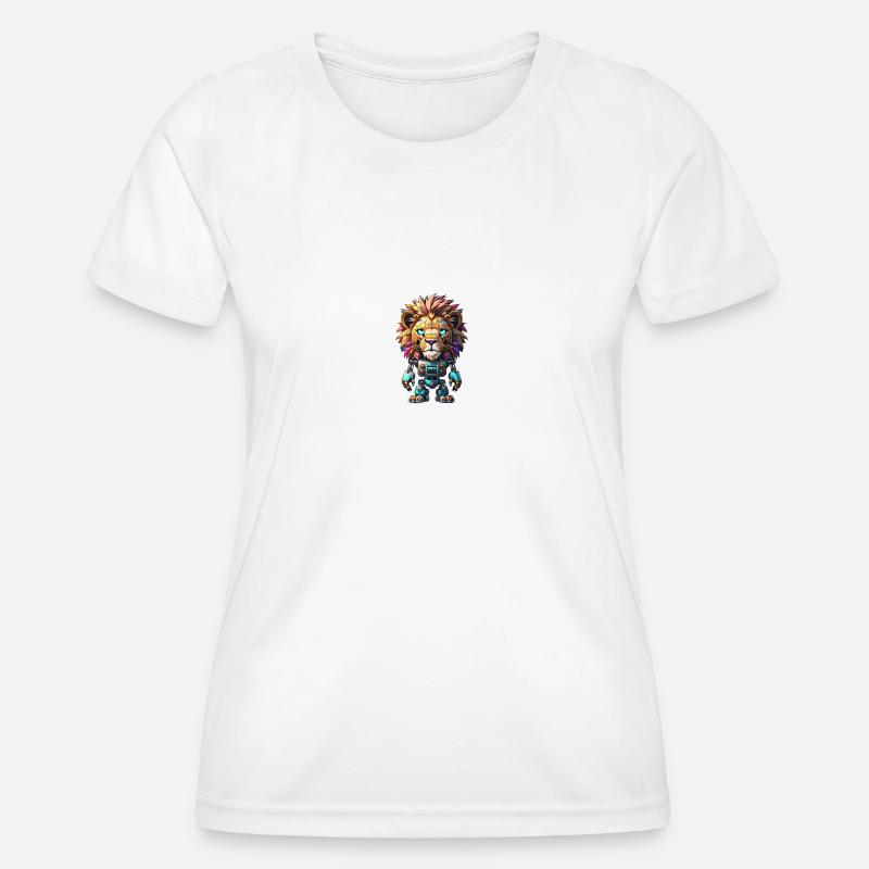 Robot Lion - Women's Functional T-Shirt - white