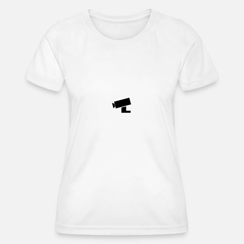 Security Camera - Women's Functional T-Shirt - white