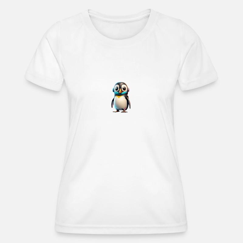 Robot Penguin - Women's Functional T-Shirt - white