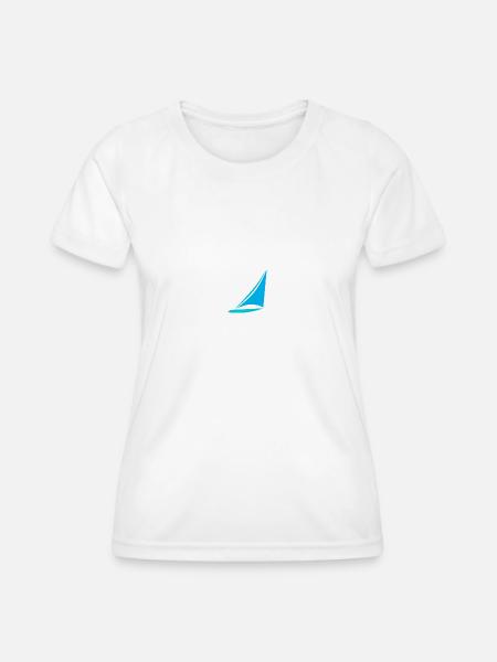 Segelboot - Frauen Funktions-T-Shirt - Weiß