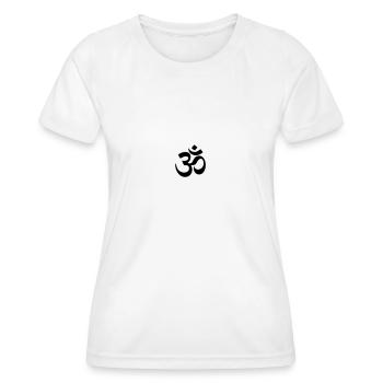 om, ohm, omm, om namah shivaya, ॐ, aum - Women's Functional T-Shirt - white - Front - AI Model Female 172 dark (172cm)
