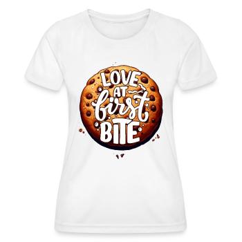 Liebe auf den ersten Bissen - Frauen Funktions-T-Shirt - Weiß - Vorne - AI Model Female 172 dark (172cm)