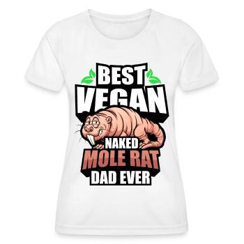 Naked mole rat vegan - Women's Functional T-Shirt - white - Front - AI Model Female 172 dark (172cm)