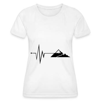Puls Mountains Silhouette - T-shirt sport Femme - blanc - Devant - AI Model Female 172 dark (172cm)