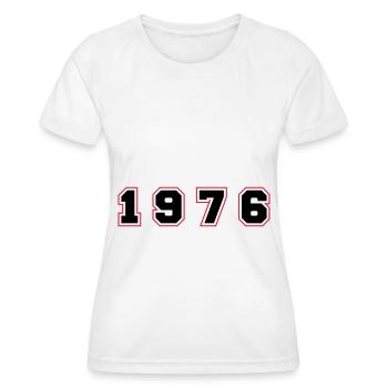 1976 Year Number - Women's Functional T-Shirt - white - Front - AI Model Female 172 dark (172cm)