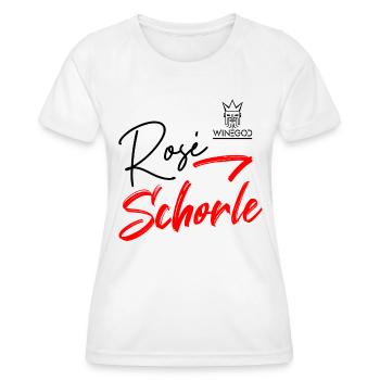 Winegod lustiger Spruch Rose' Schorle - Frauen Funktions-T-Shirt - Weiß - Vorne - AI Model Female 172 dark (172cm)