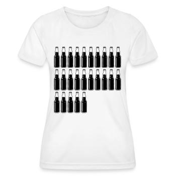 25 Bierflaschen - Bier - 25 Jahre - 25. Geburtstag - Frauen Funktions-T-Shirt - Weiß - Vorne - AI Model Female 172 dark (172cm)