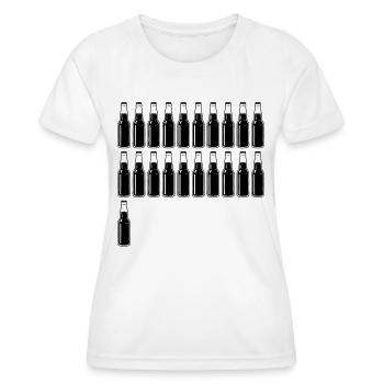 21 Bierflaschen - Bier - 21 Jahre - 21. Geburtstag - Frauen Funktions-T-Shirt - Weiß - Vorne - AI Model Female 172 dark (172cm)