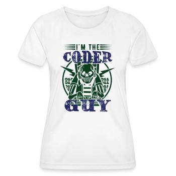 I'm The Coder Guy - Women's Functional T-Shirt - white - Front - AI Model Female 172 dark (172cm)