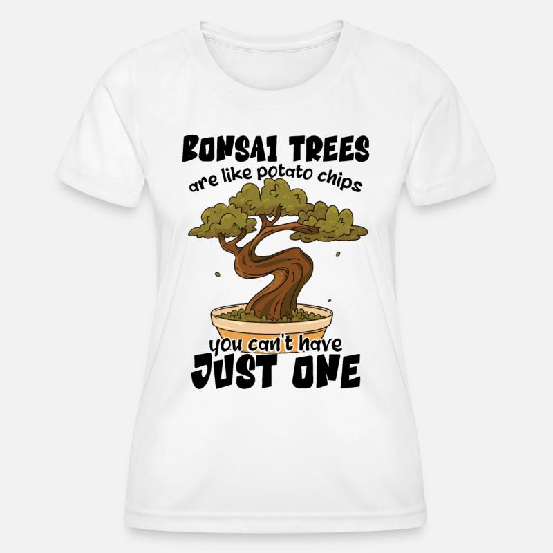 Funny Juniper Tree Gardening Bonsai Tree - Women's Functional T-Shirt - white