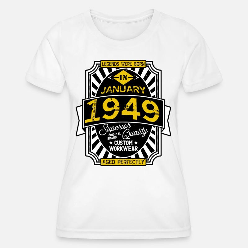 1949 JANUARY - Women's Functional T-Shirt - white