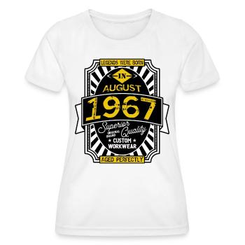 1967 AUGUST - T-shirt sport Femme - blanc - Devant - AI Model Female 172 dark (172cm)