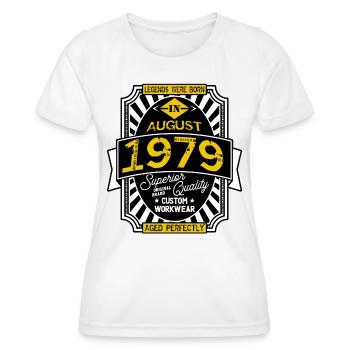1979 AUGUST - T-shirt sport Femme - blanc - Devant - AI Model Female 172 dark (172cm)