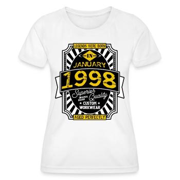 1998 JANUARY - Women's Functional T-Shirt - white - Front - AI Model Female 172 dark (172cm)
