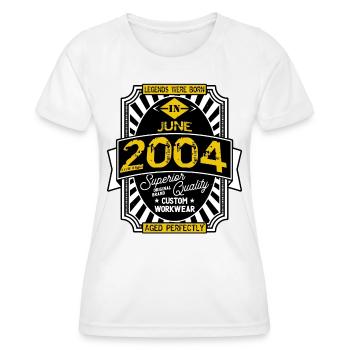 JUNI 2004 - Frauen Funktions-T-Shirt - Weiß - Vorne - AI Model Female 172 dark (172cm)