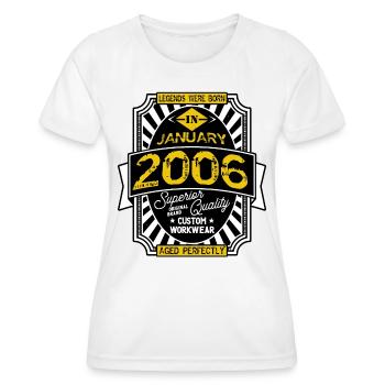 2006 JANUARY - Women's Functional T-Shirt - white - Front - AI Model Female 172 dark (172cm)