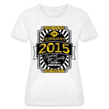 2015 FEBRUARY - T-shirt sport Femme - blanc - Devant - AI Model Female 172 dark (172cm)