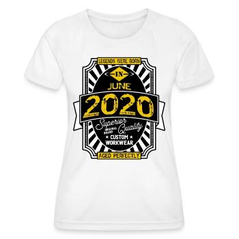 2020 JUNI - Frauen Funktions-T-Shirt - Weiß - Vorne - AI Model Female 172 dark (172cm)
