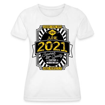 2021 JUNI - Frauen Funktions-T-Shirt - Weiß - Vorne - AI Model Female 172 dark (172cm)