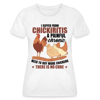 Éleveur de poulets - T-shirt sport Femme - blanc - Devant - AI Model Female 172 dark (172cm)