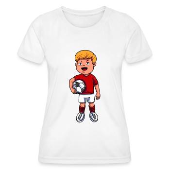 Footballer - Women's Functional T-Shirt - white - Front - AI Model Female 172 dark (172cm)