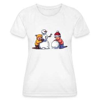 Children's Snowman - Women's Functional T-Shirt - white - Front - AI Model Female 172 dark (172cm)