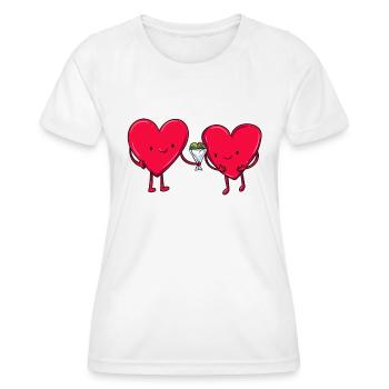 Valentinstag Herz - Frauen Funktions-T-Shirt - Weiß - Vorne - AI Model Female 172 dark (172cm)