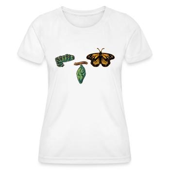 Evolution butterfly - Women's Functional T-Shirt - white - Front - AI Model Female 172 dark (172cm)