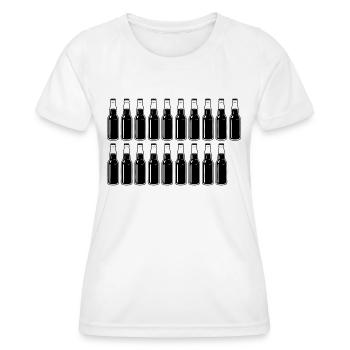 19 bouteilles de bière - Bière - 19 ans - 19e anniversaire - T-shirt sport Femme - blanc - Devant - AI Model Female 172 dark (172cm)