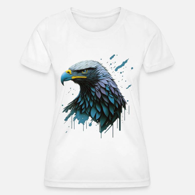 Unleash the Majesty: Eagle - Women's Functional T-Shirt - white